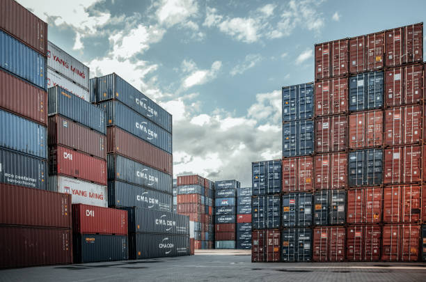 Hamburg, Germany Juni 5, 2020: Container Terminal In The Harbor Of Hamburg